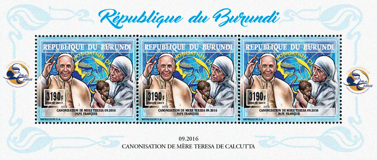 Religions : Pope Francis & Canonization of Mother Teresa