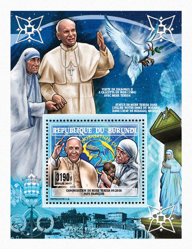 Religions : Pope Francis & Canonization of Mother Teresa
