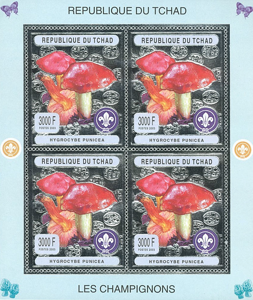 Mushrooms Hygrocybe Punicea - Silver & Gold (2003)