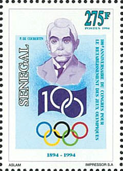 Olympic-100th anniversary of the creation of the IOC- Coubertin