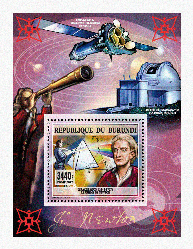 Major historical events / Famous characters : Isaac Newton light theory prism