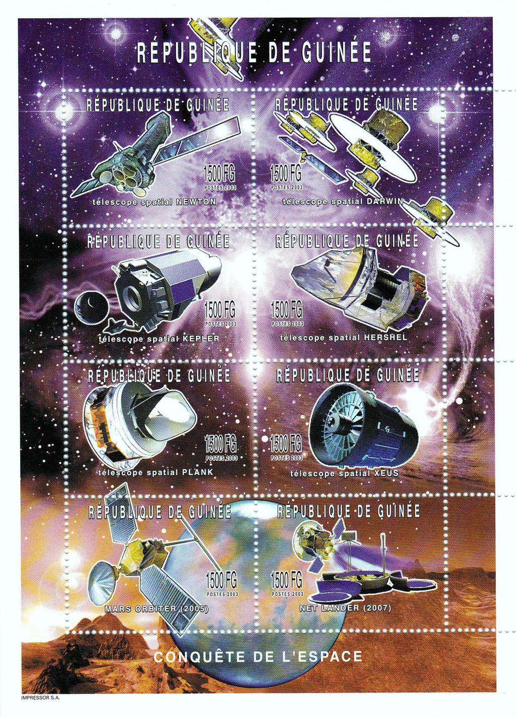 Space exploration with Probes and Vehicles without Pilot 2003