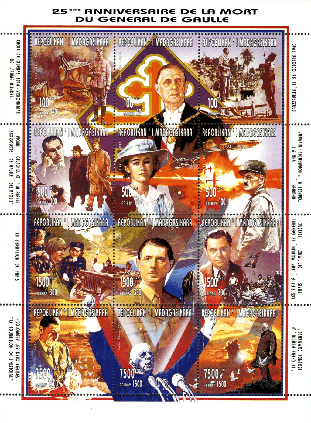 Anniversary of the Death of General DE GAULLE 1996