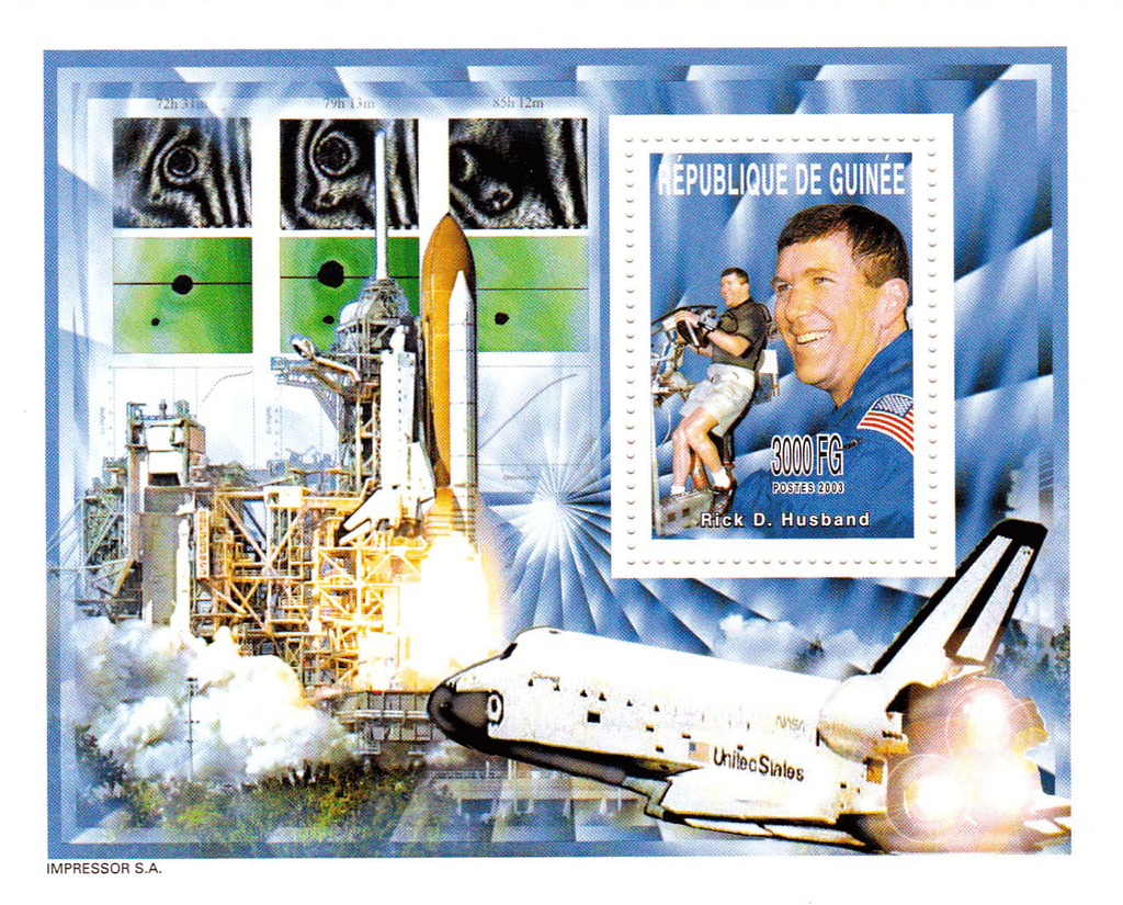 Memory to the victims of the damaged space shuttle « COLUMBIA » (Chawla-Anderson-Brown-McCool-Clark-Ramon-Husband-Columbia STS) 2003