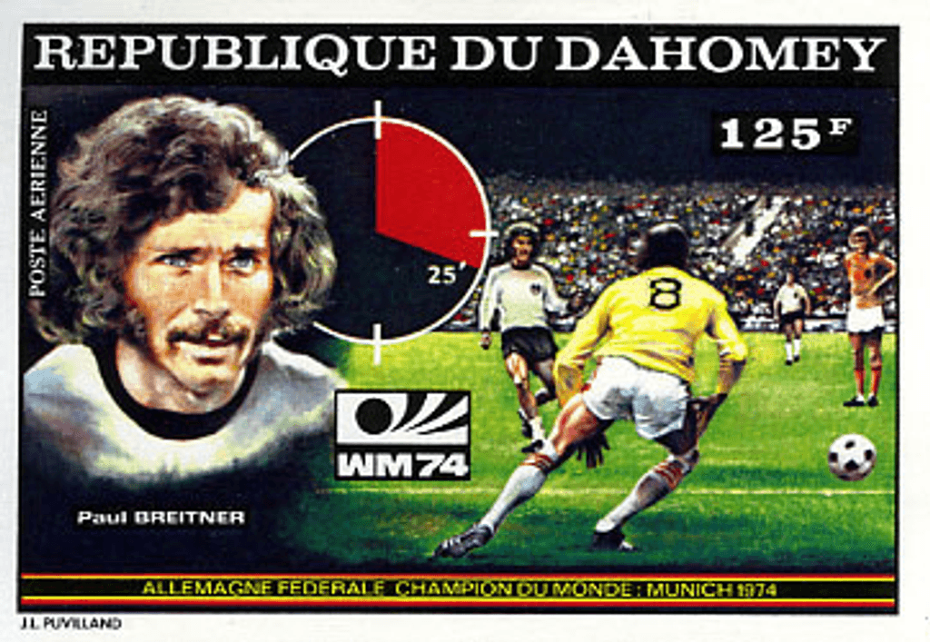Dahomey Munich world cup football imperf. and perf.