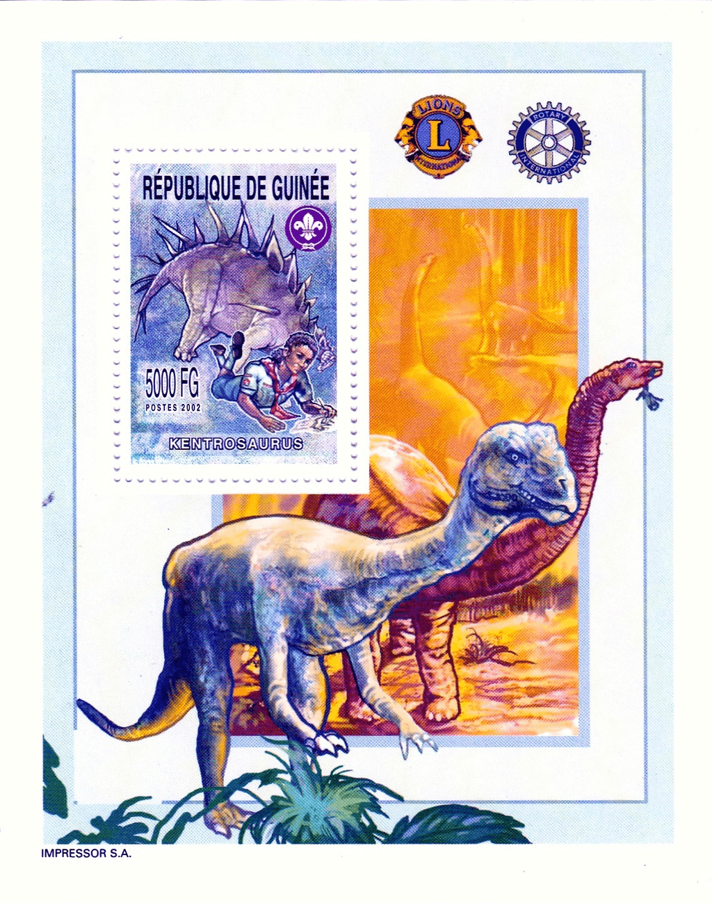 Boy Scout and Prehistoric Animals