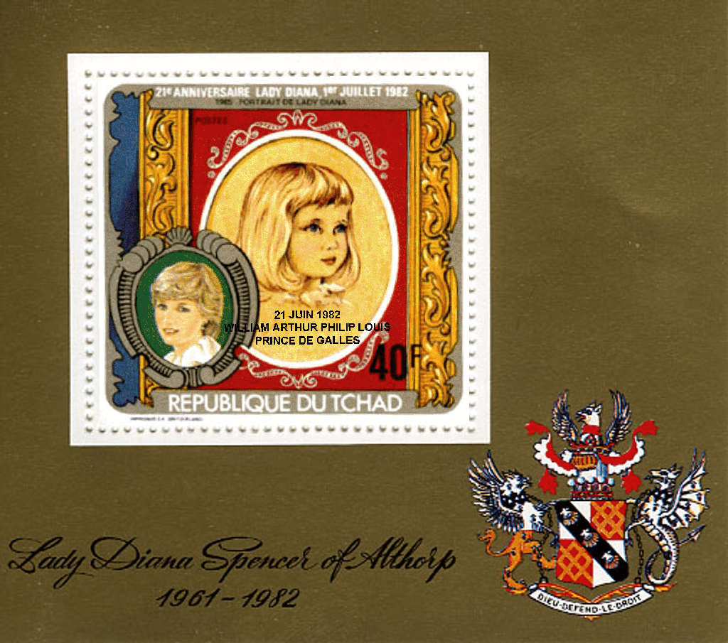 Lady Diana , 20 th anniversary / overprint - William