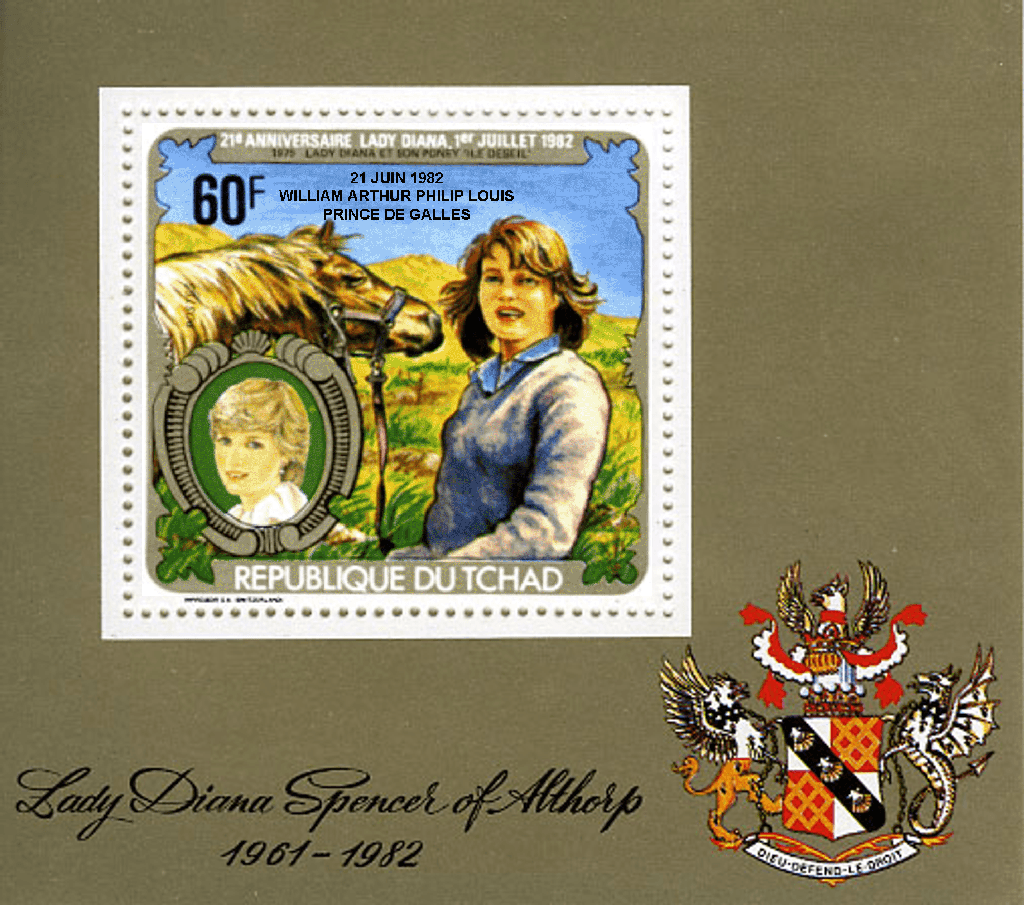 Lady Diana , 20 th anniversary / overprint - William