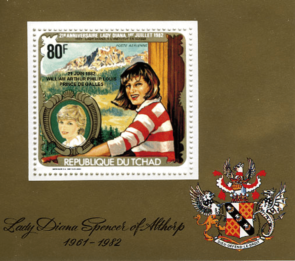 Lady Diana , 20 th anniversary / overprint - William