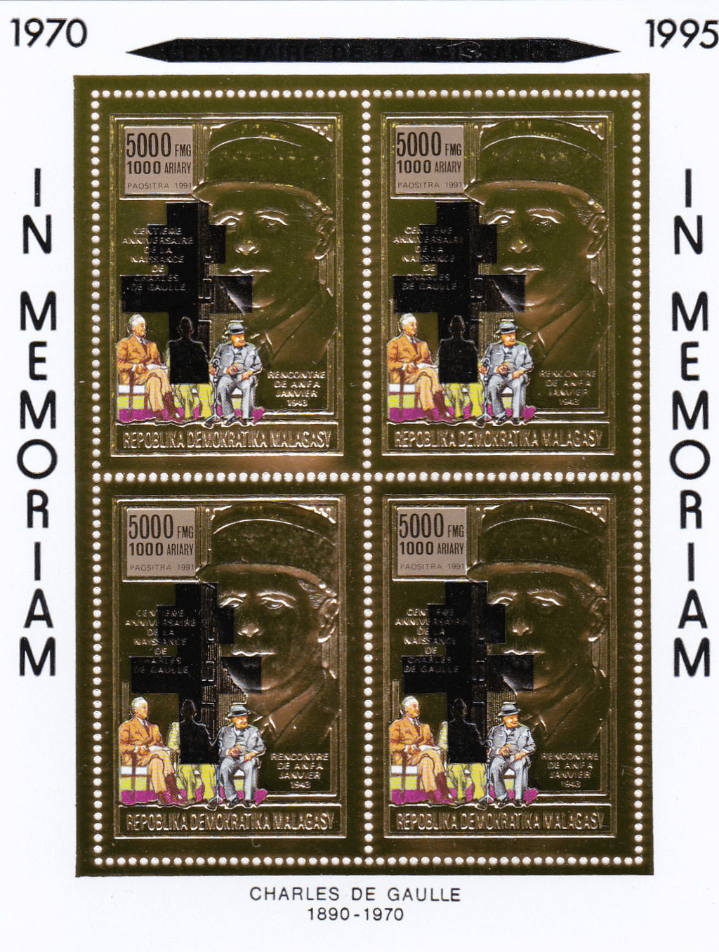 25th anniversary of the death of General de Gaulle II GOLD 1995