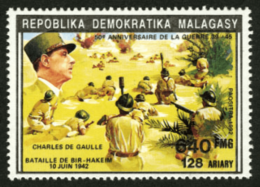 Anniversary and events 1992 (Dunant-De Gaulle-Berlin wall-Adenauer-Zeppelin)
