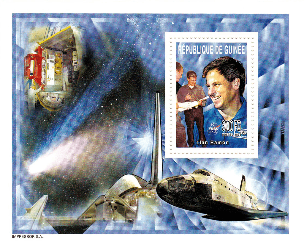 Memory to the victims of the damaged space shuttle « COLUMBIA » (Chawla-Anderson-Brown-McCool-Clark-Ramon-Husband-Columbia STS) 2003