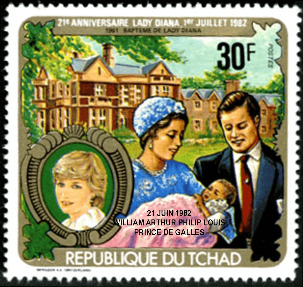 Lady Diana , 20 th anniversary / overprint - William
