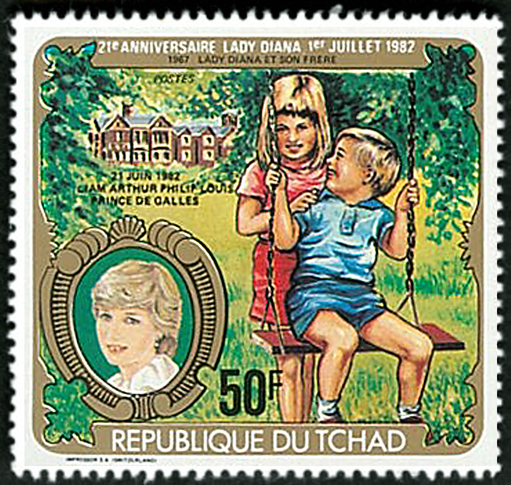 Lady Diana , 20 th anniversary / overprint - William