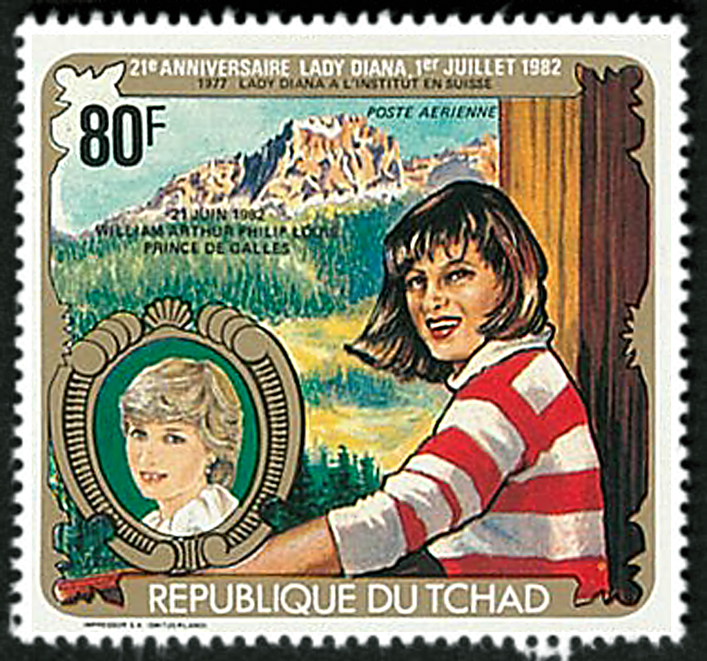 Lady Diana , 20 th anniversary / overprint - William