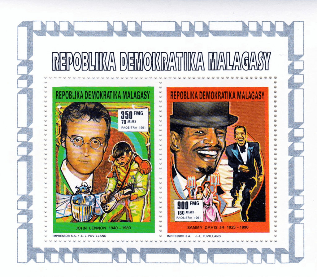 Singer and Actor 1992 (Ryuichi Sakamoto in "Furyo"- John Lennon- Bruce Lee- Sammy Davis Jr- John Wayne in "Rio Bravo"- James Dean in "Rebel Without a Cause")