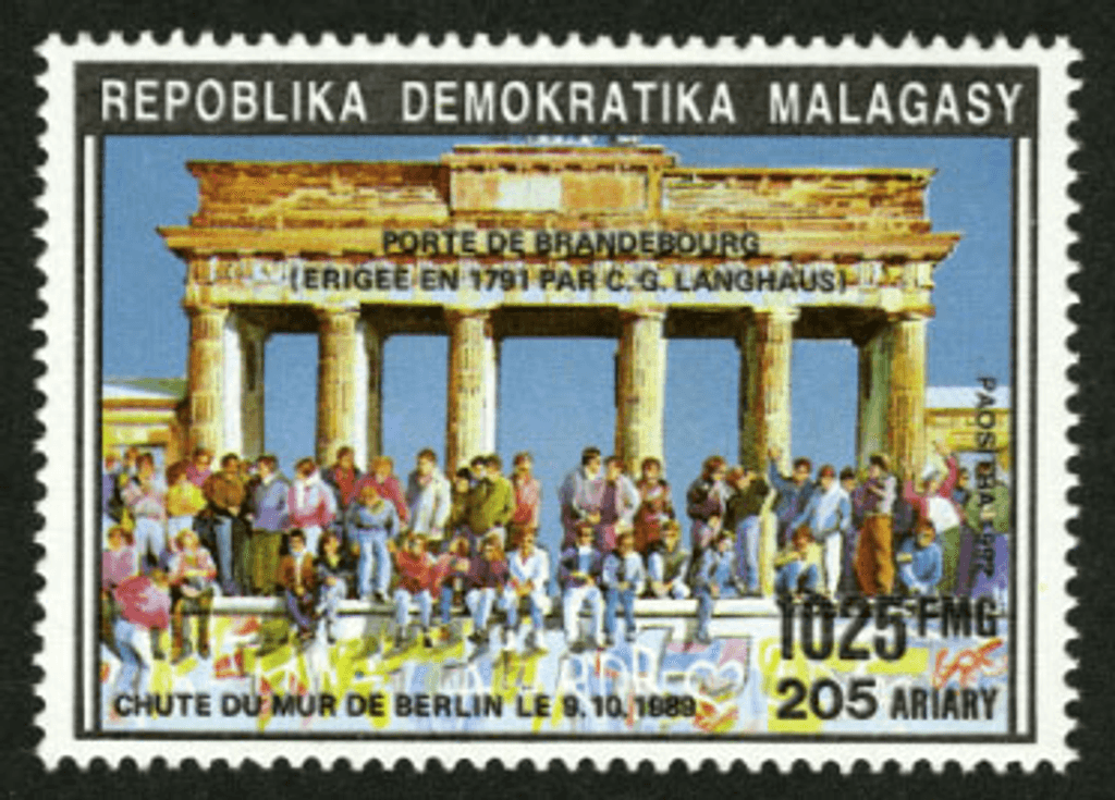 Anniversary and events 1992 (Dunant-De Gaulle-Berlin wall-Adenauer-Zeppelin)