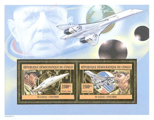 Charles De Gaulle - Concorde (Gold Issue)