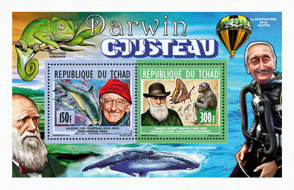 Personalities / Famous Naturalistes - Cousteau & Darwin