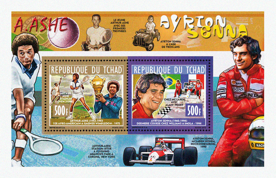 Personalities / Sport - A.Ashe & A. Senna