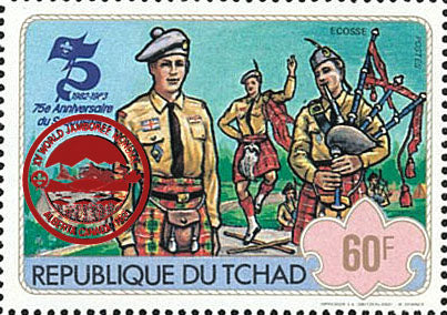 75th anniversary of scouting / Surcharge Red