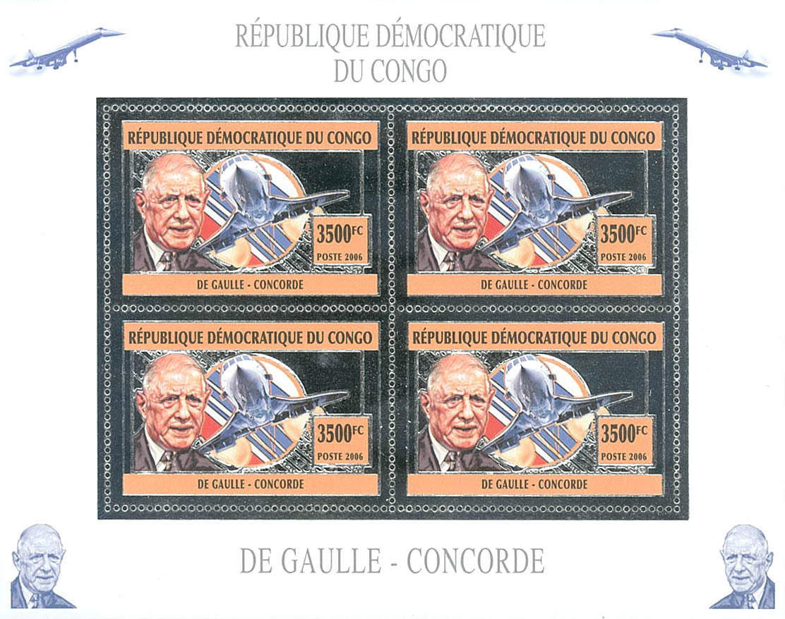 Charles De Gaulle - Concorde (Silver Issue)