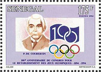 Olympic-100th anniversary of the creation of the IOC- Coubertin