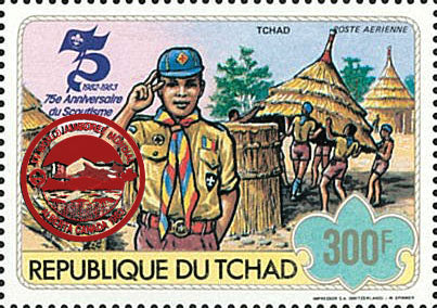 75th anniversary of scouting / Surcharge Red