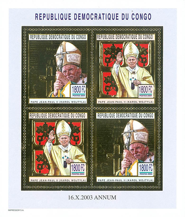 25th Anniversary of the Pontificate - Pope John Paul II (Gold Issue)