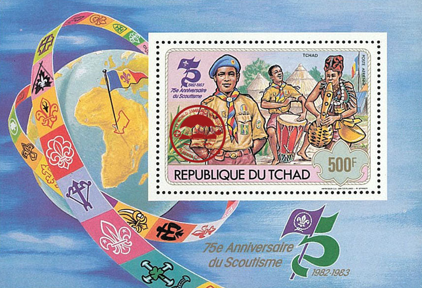 75th anniversary of scouting / Surcharge Red