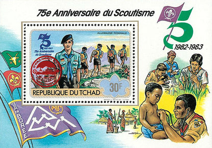 75th anniversary of scouting / Surcharge Red