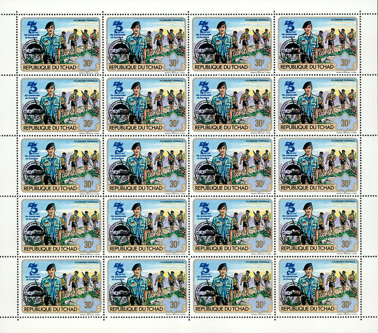 75th anniversary of scouting / Surcharge Black