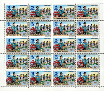 75th anniversary of scouting / Surcharge Red