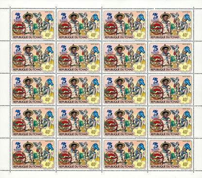 75th anniversary of scouting / Surcharge Red