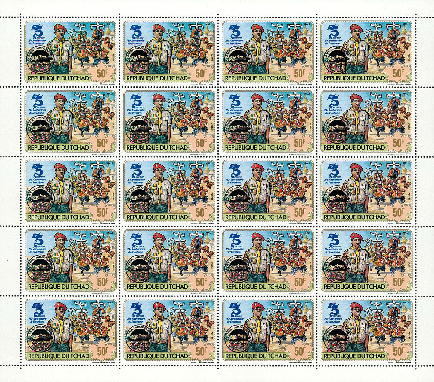 75th anniversary of scouting / Surcharge Black