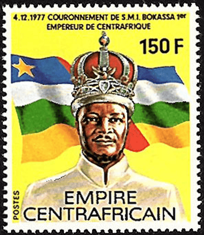Coronation of jean bedel bokassa as empereur of Central Africa I