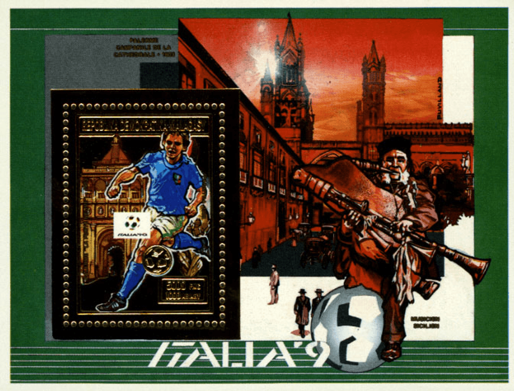 Football world cup Italy 90 Gold issue