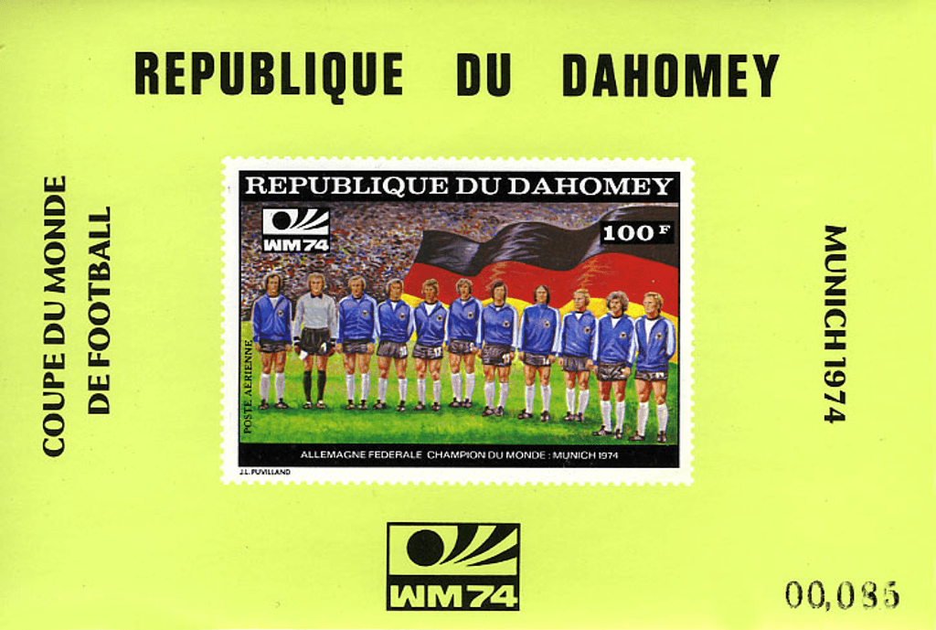 Dahomey Munich world cup football imperf. and perf.