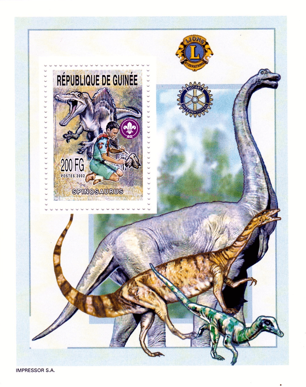 Boy Scout and Prehistoric Animals