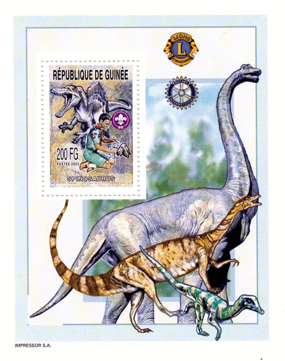 Boy Scout and Prehistoric Animals