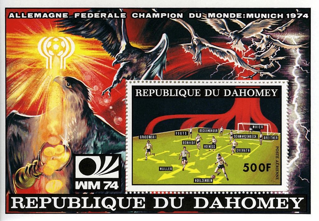 Dahomey Munich world cup football imperf. and perf.