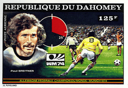 Dahomey Munich world cup football imperf. and perf.