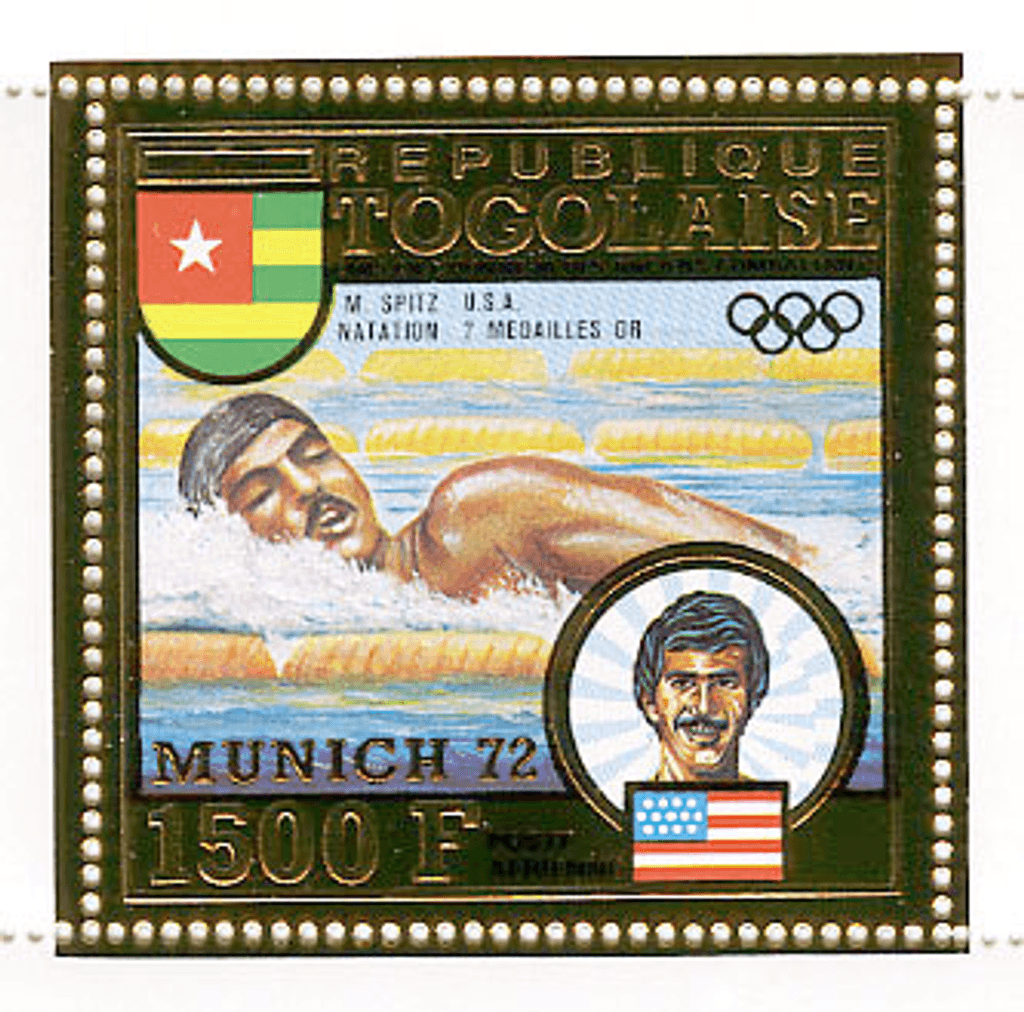 TOGO 1973 J.O Munich 1972 Gold stamps and deluxe sheet