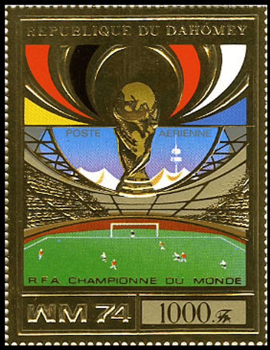 Dahomey Munich world cup football gold imperf. and perf.