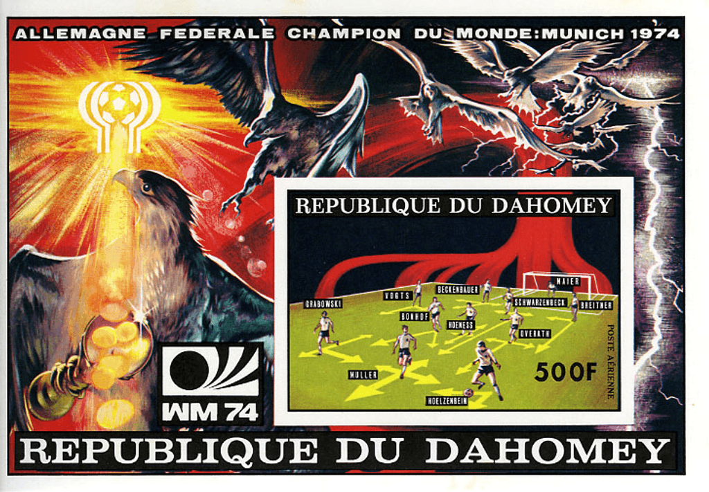 Dahomey Munich world cup football imperf. and perf.