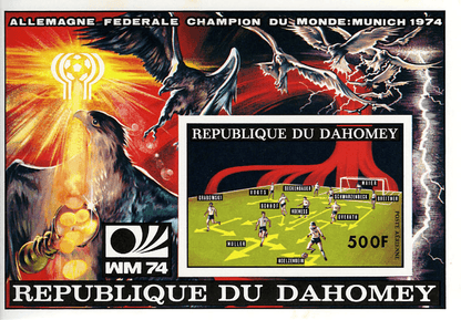 Dahomey Munich world cup football imperf. and perf.