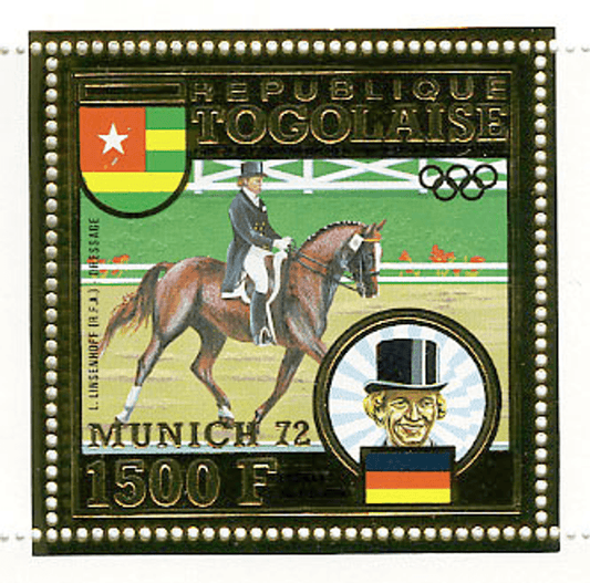 TOGO 1973 J.O Munich 1972 Gold stamps and deluxe sheet