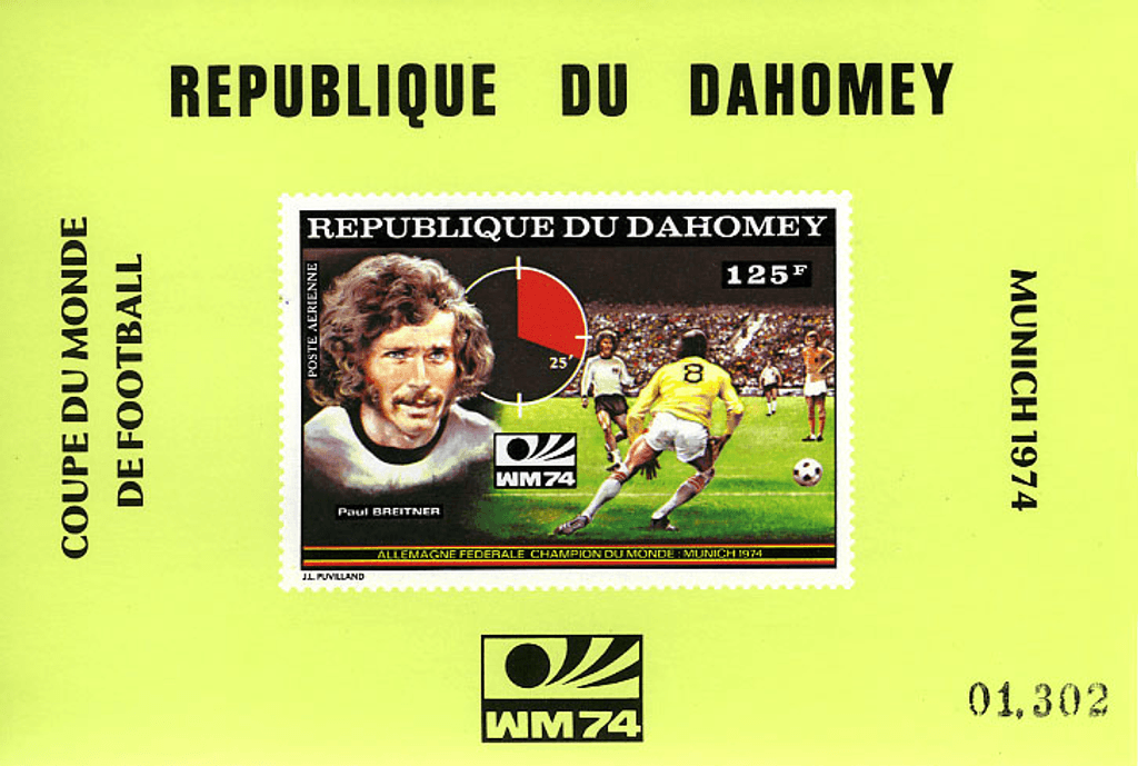 Dahomey Munich world cup football imperf. and perf.