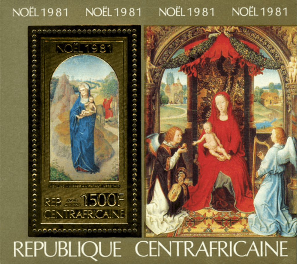 Christmas Religious Paintings 1981 GOLD
