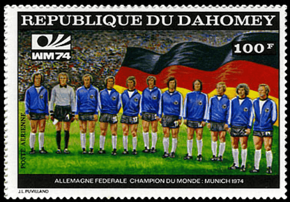 Dahomey Munich world cup football imperf. and perf.